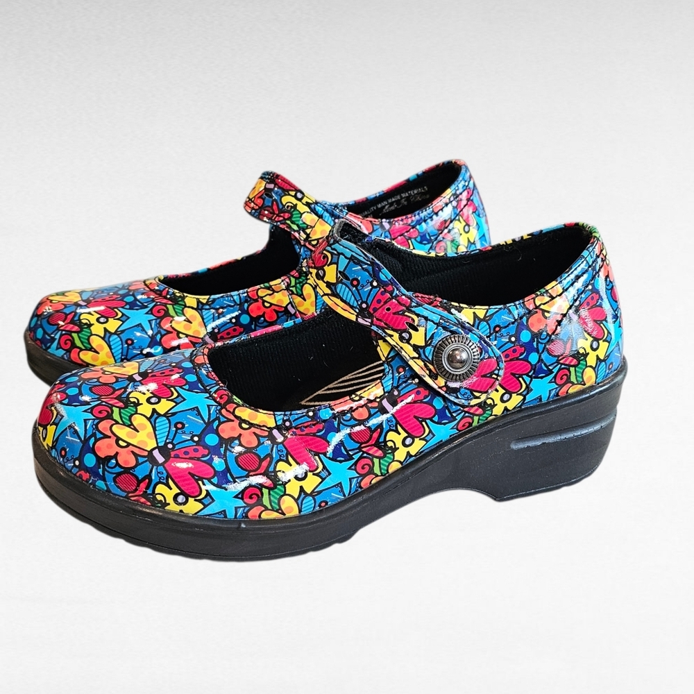 Easy Works by East Street Letsee Mary Jane Clogs Multi-Colored Size 9M